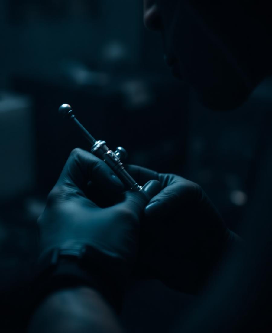 Artysta Frograf Tattoo podczas pracy w studiu w Rzeszowie