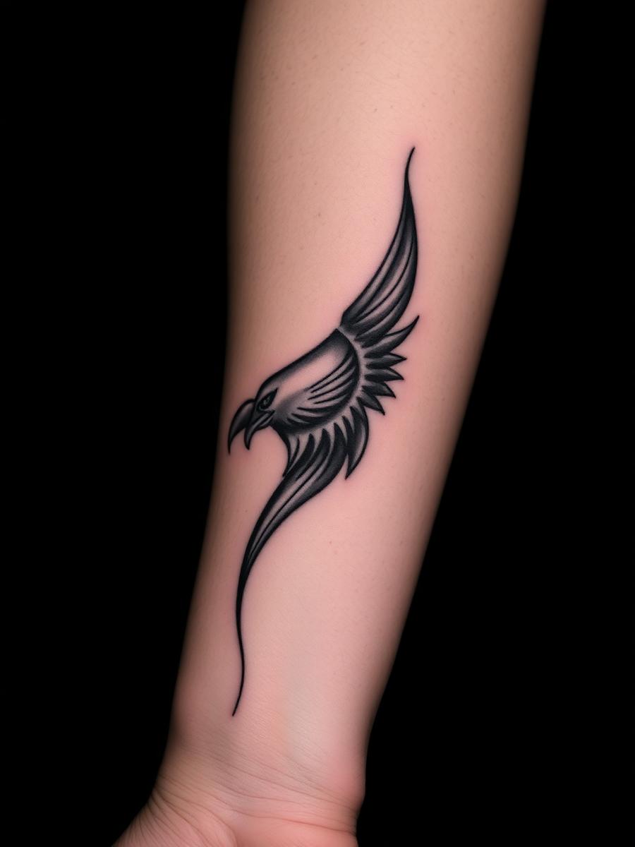 Tatuaż black & grey na przedramieniu — realizacja studia Frograf Tattoo w Rzeszowie