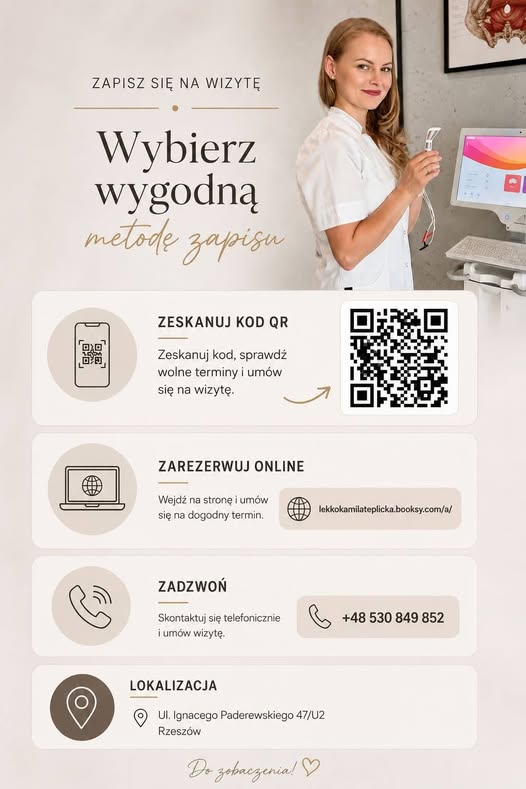 Kamila Teplicka, fizjoterapeutka uroginekologiczna w gabinecie LEKKO w Rzeszowie — informacja o zapisach na wizytę