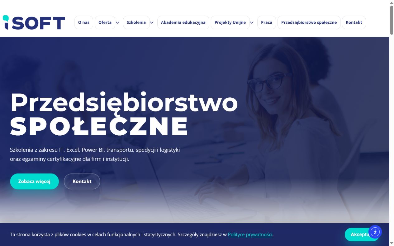 Podgląd strony internetowej iSoft Biz